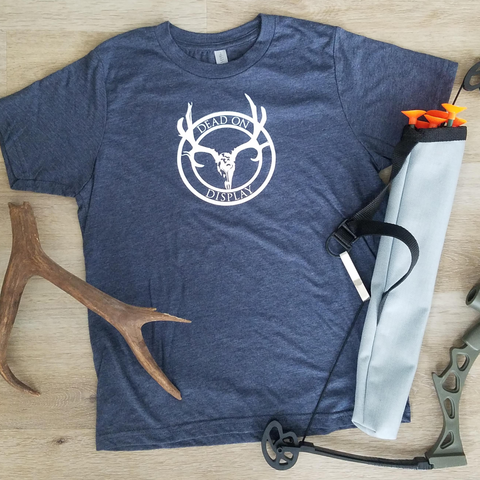 Next Level Boy's Tri-Blend Deer Skull Logo Tee